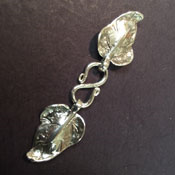 Sterling Silver Leaf Clasp.