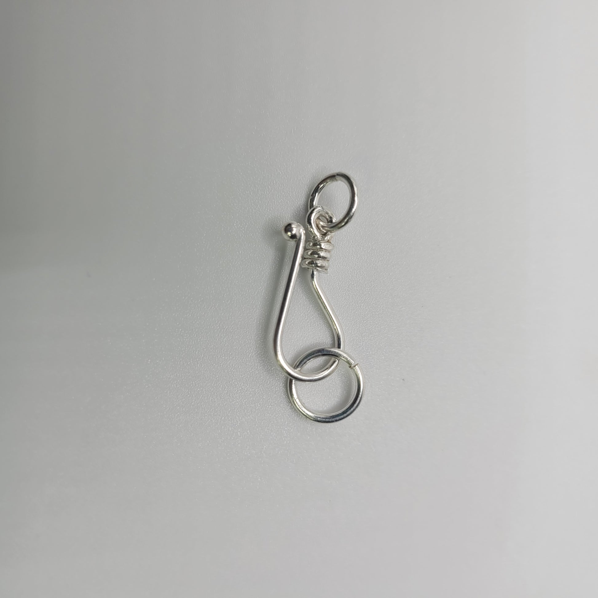 Sterling Silver Lightweight Hook And Eye Clasp.