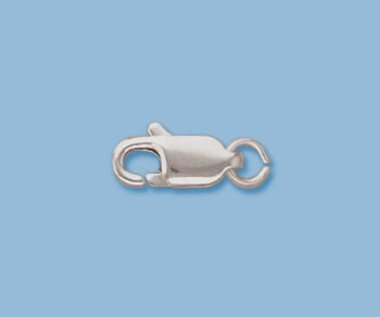 Sterling Silver Lobster Clasp with Ring 10x4mm.
