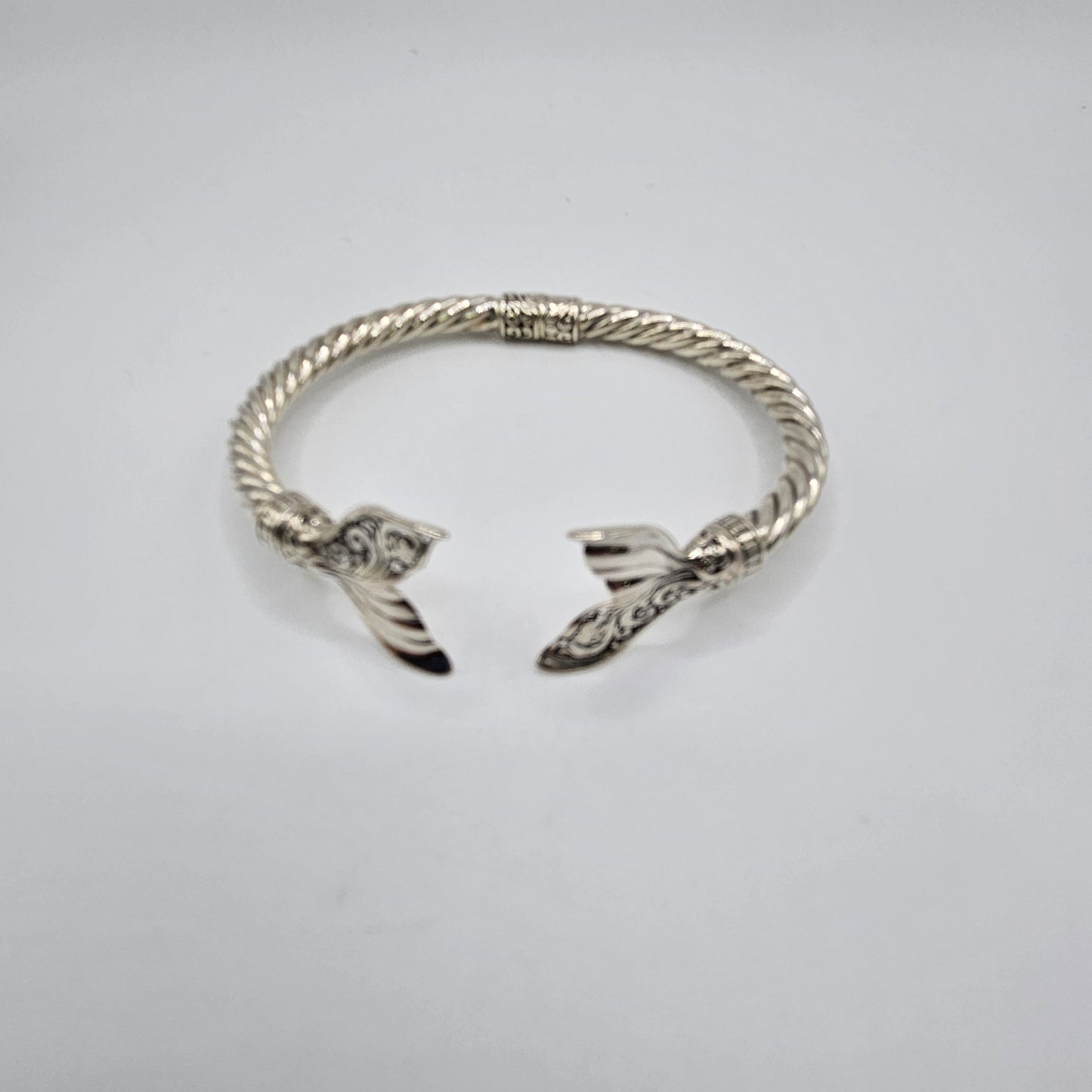 Sterling Silver Mermaid Tail Cuff Bracelet.