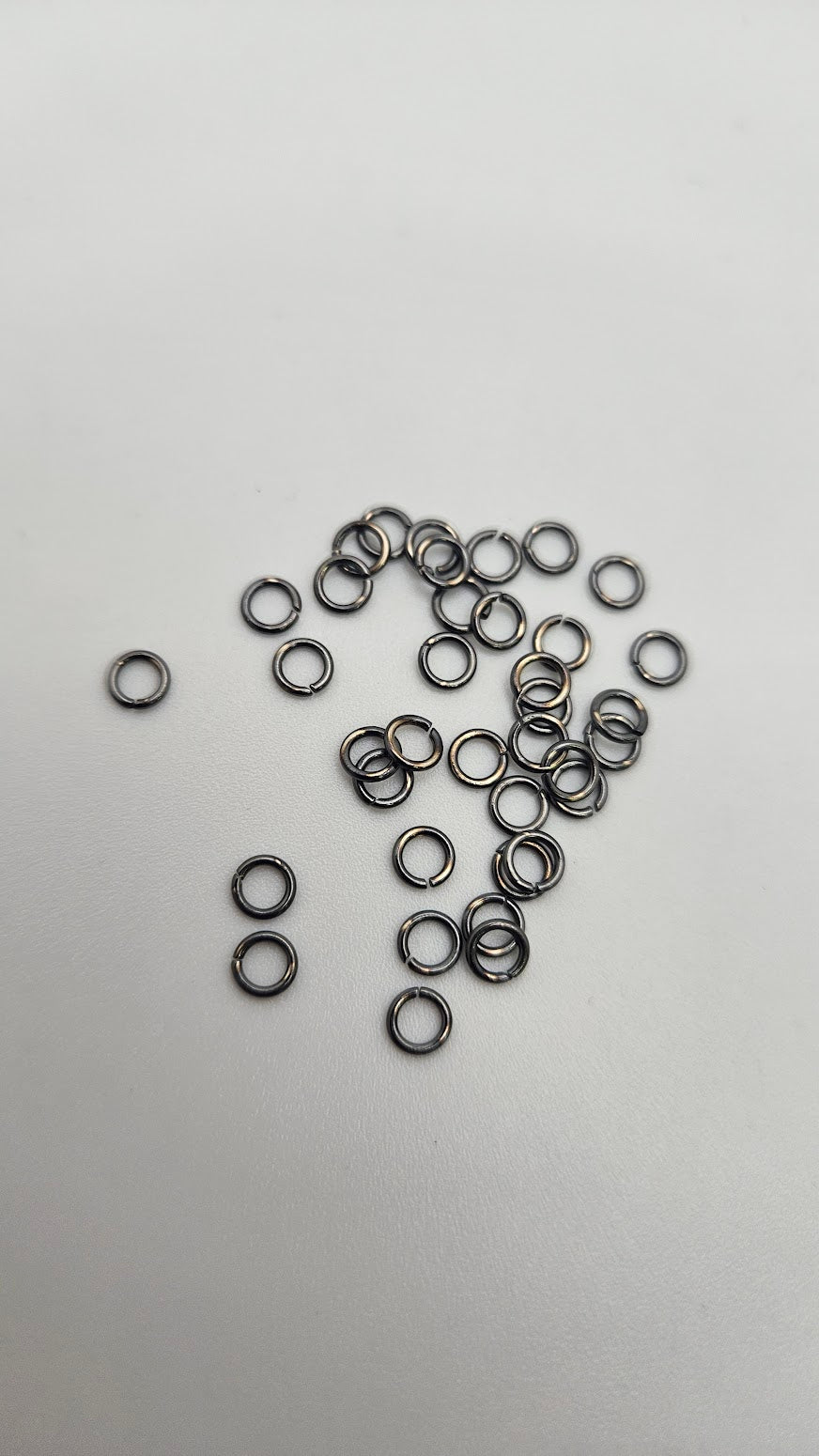 Sterling Silver Oxidized 4mm Jump Ring Single.