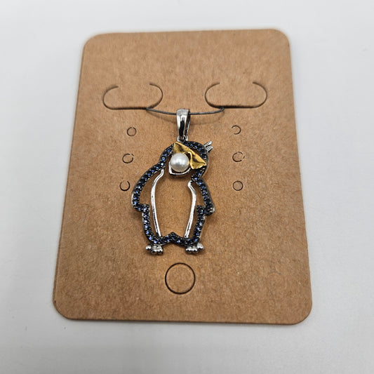 Sterling Silver Penguin Pendant.