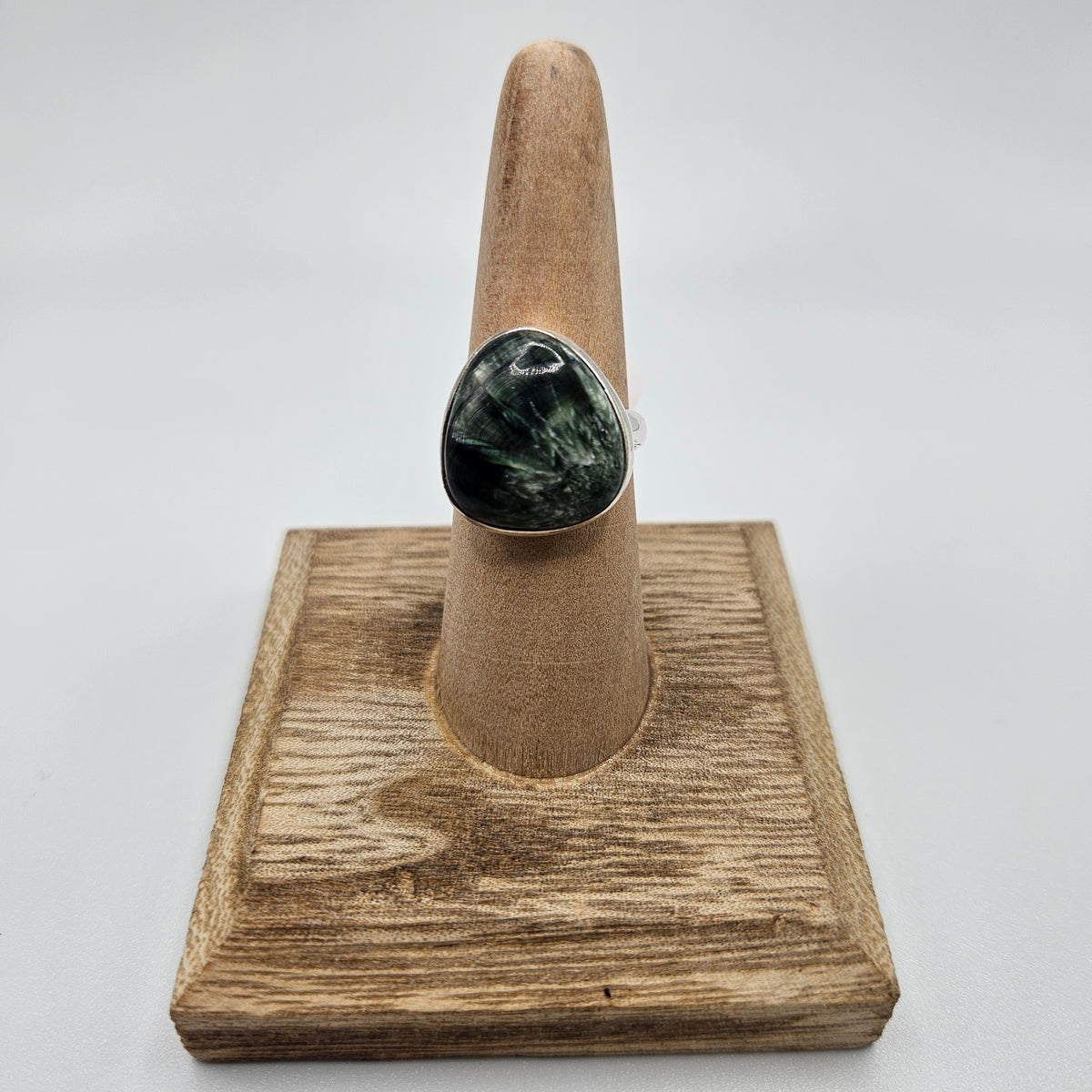 Sterling-Silver-Seraphinite-Bezel-Ring-Size-9.