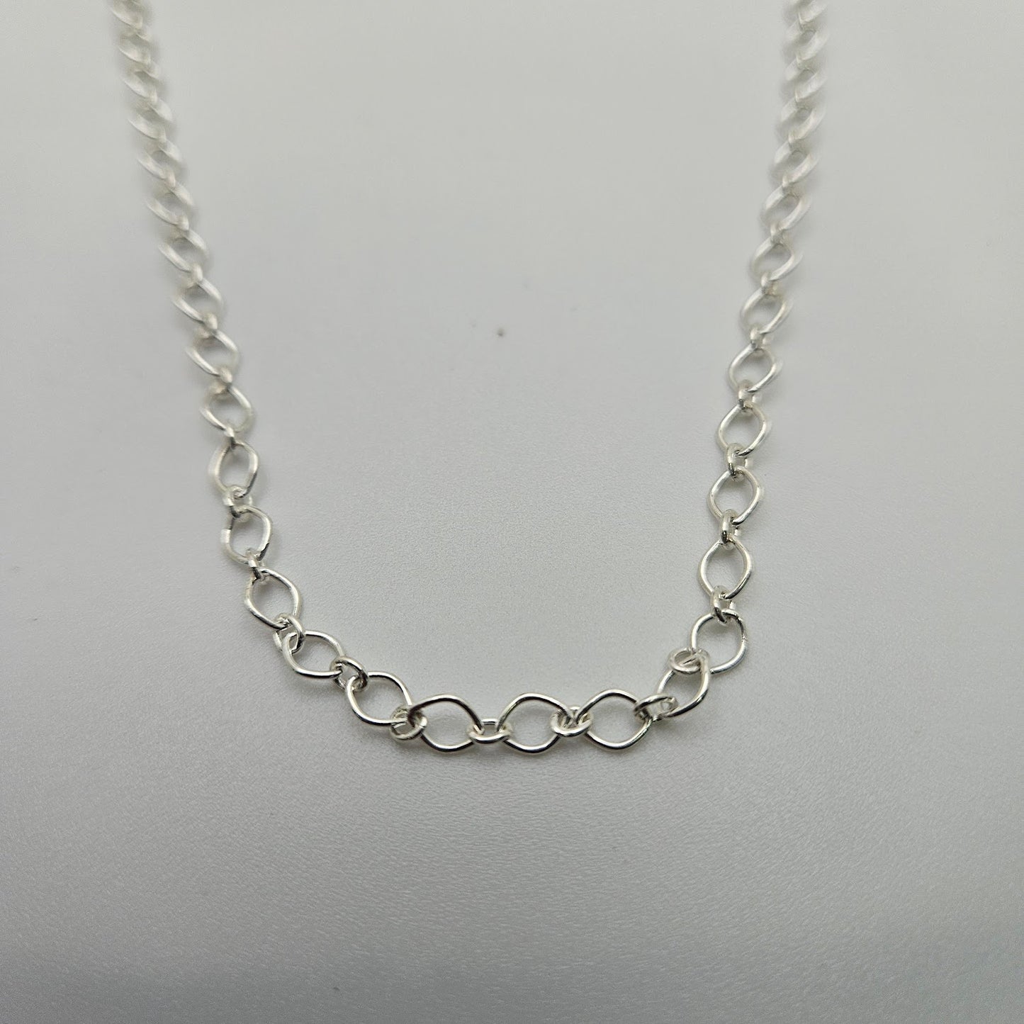 Sterling Silver Smooth Oval Link Chain By The Foot.