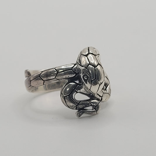 Sterling Silver Snake Ring.