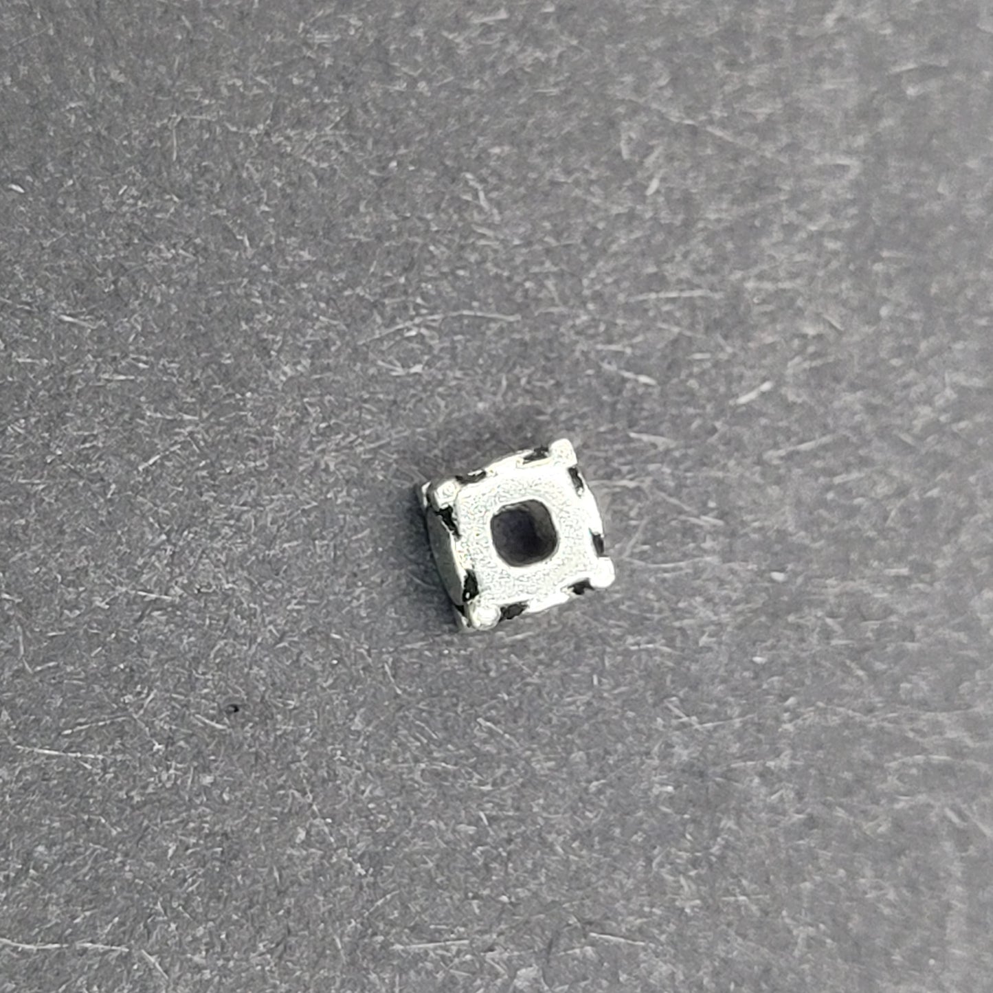 Sterling Silver Square Spacer Bead Sold Individually.