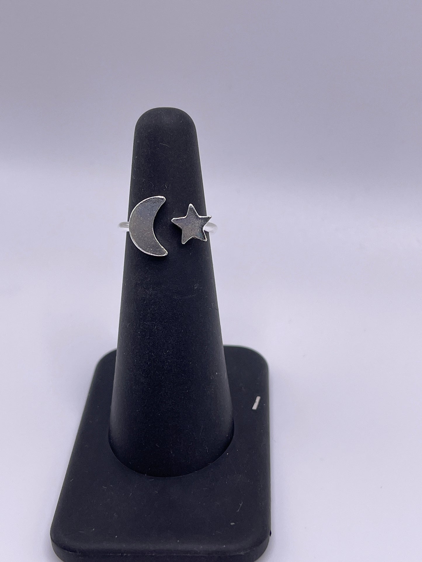 Sterling Silver Star & Moon Ring.