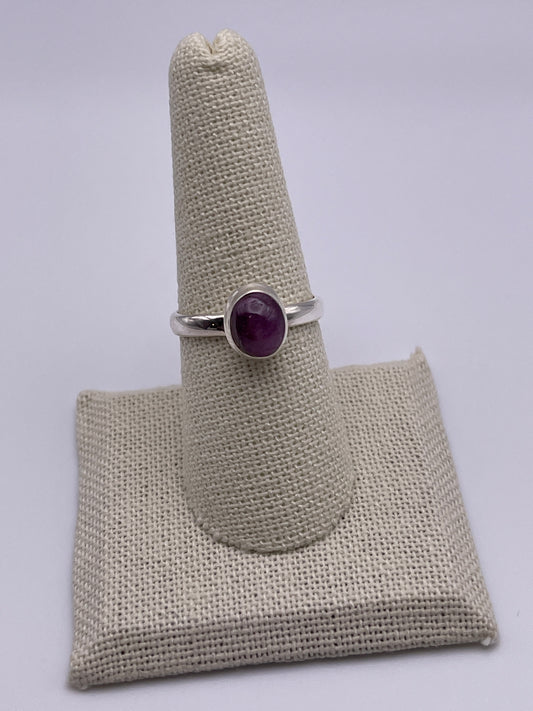 Sterling Silver Star Ruby Ring.