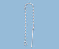 Sterling Silver Threader Earring Bead Chain 2.5 inch.