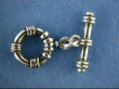 Sterling Silver Toggle Clasp Oxidized 11mm.