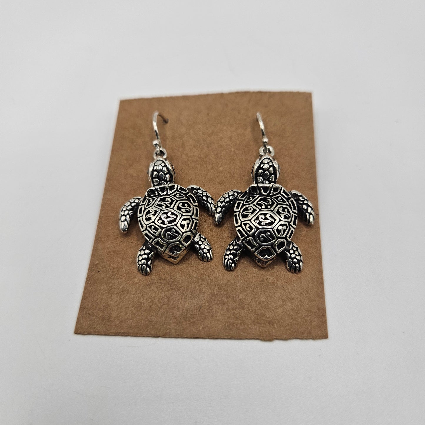 Sterling Silver Turtle Earrings.