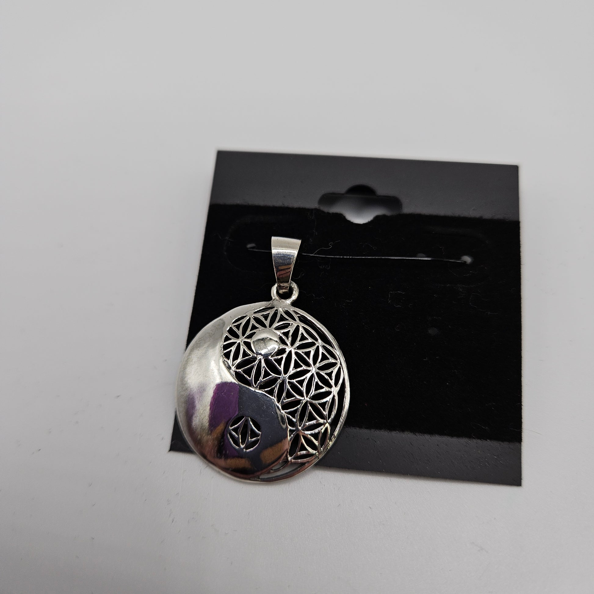 Sterling Silver Ying Yang Pendant.
