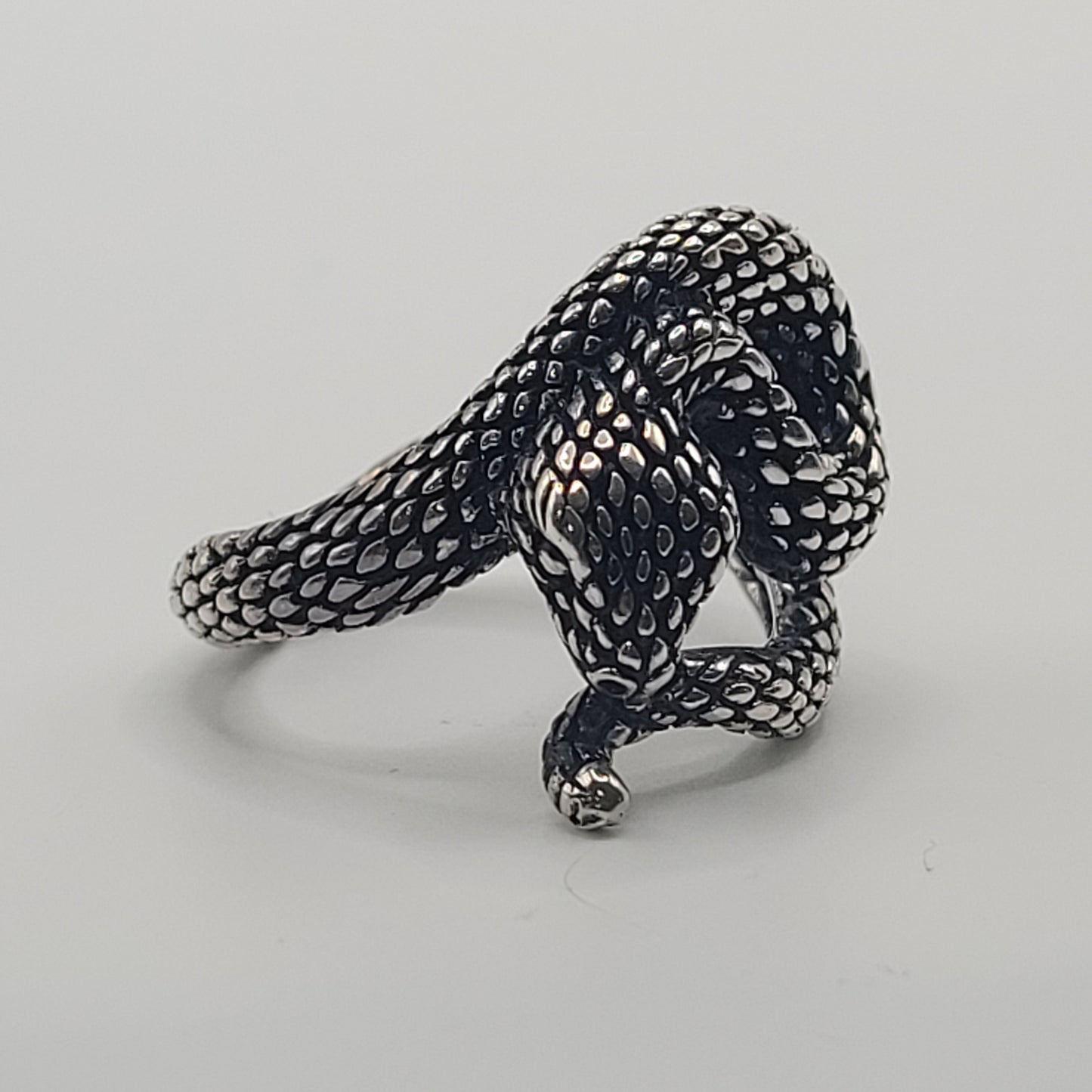 Sterling Silver Oxidized Snake Ring
