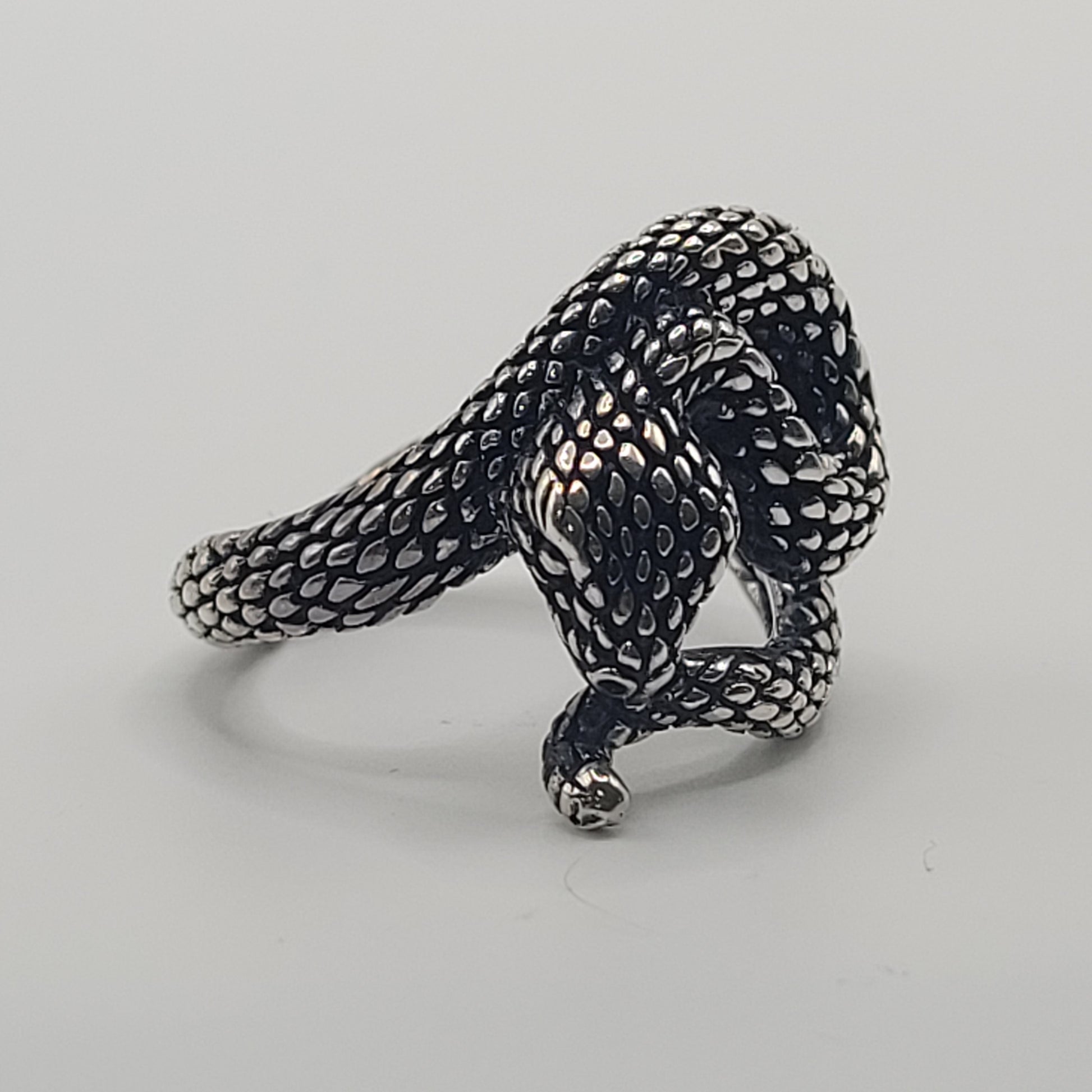 Sterling Silver Oxidized Snake Ring