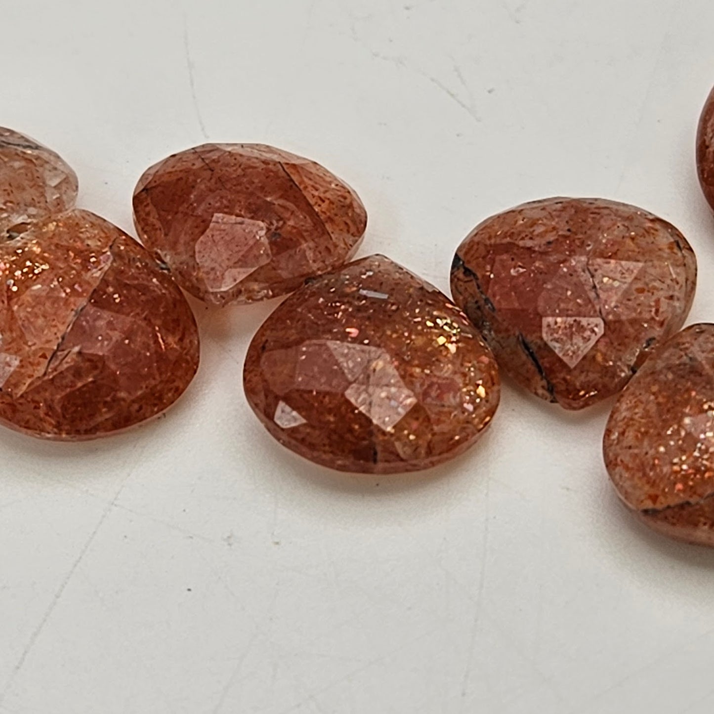 Sunstone Drop Single Bead.