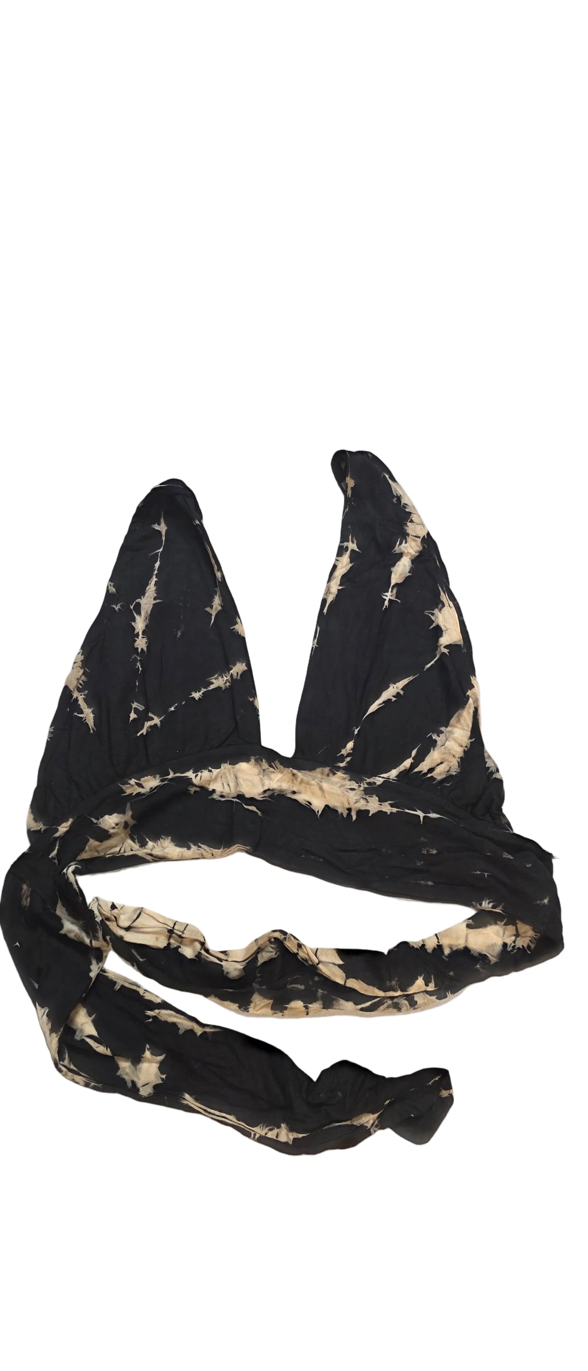 Tie-Dye tie Crop Top White.