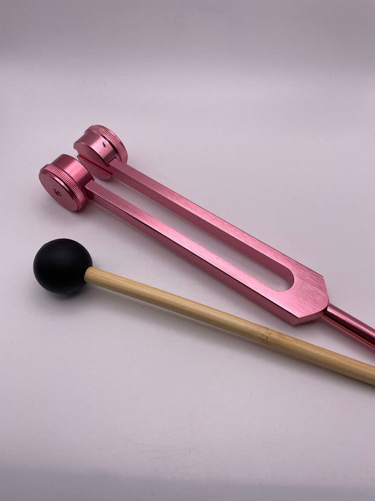 Tuning Fork With Mallet Note C 128 Hertz.