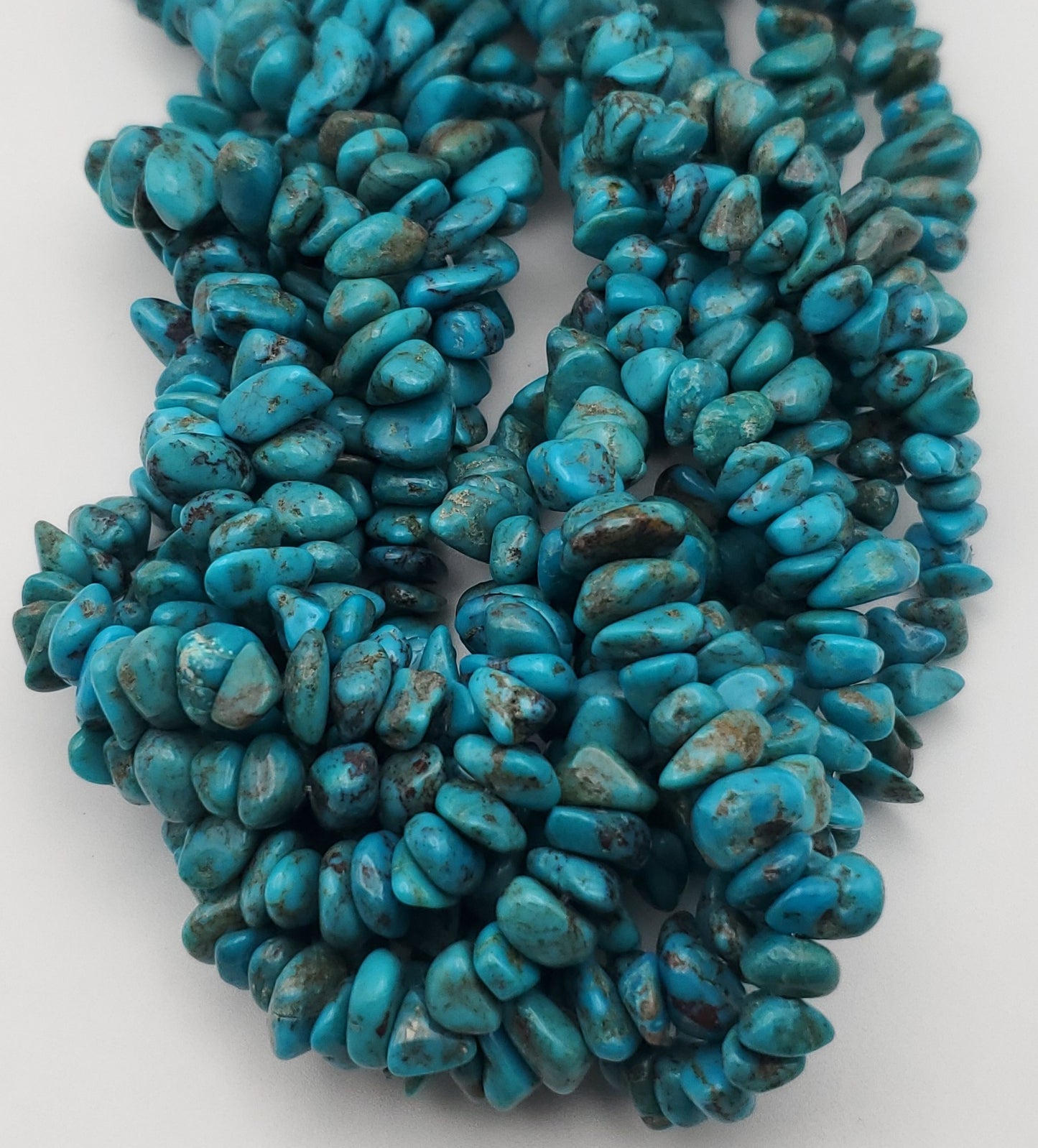 Turquoise Chip Beads Medium Bead Strand.