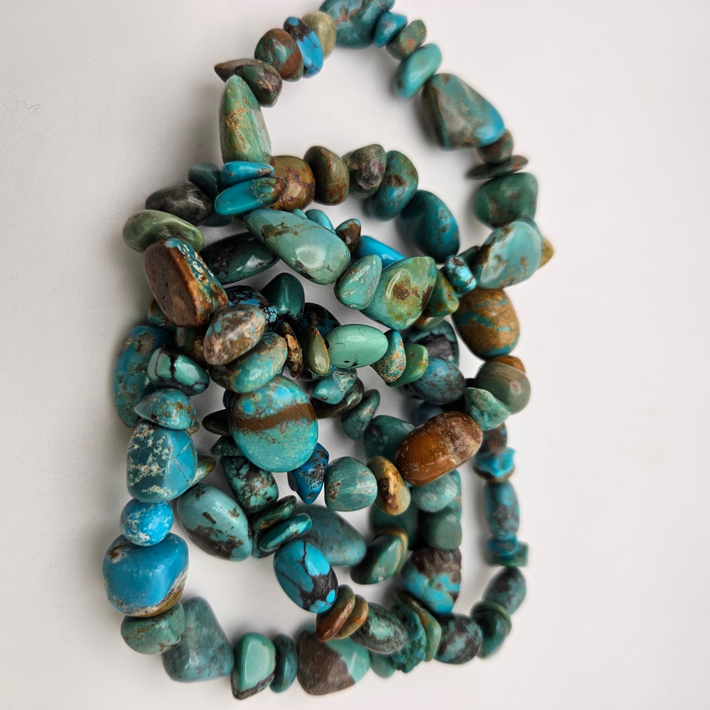 Turquoise Chunk Stretch Bracelet.