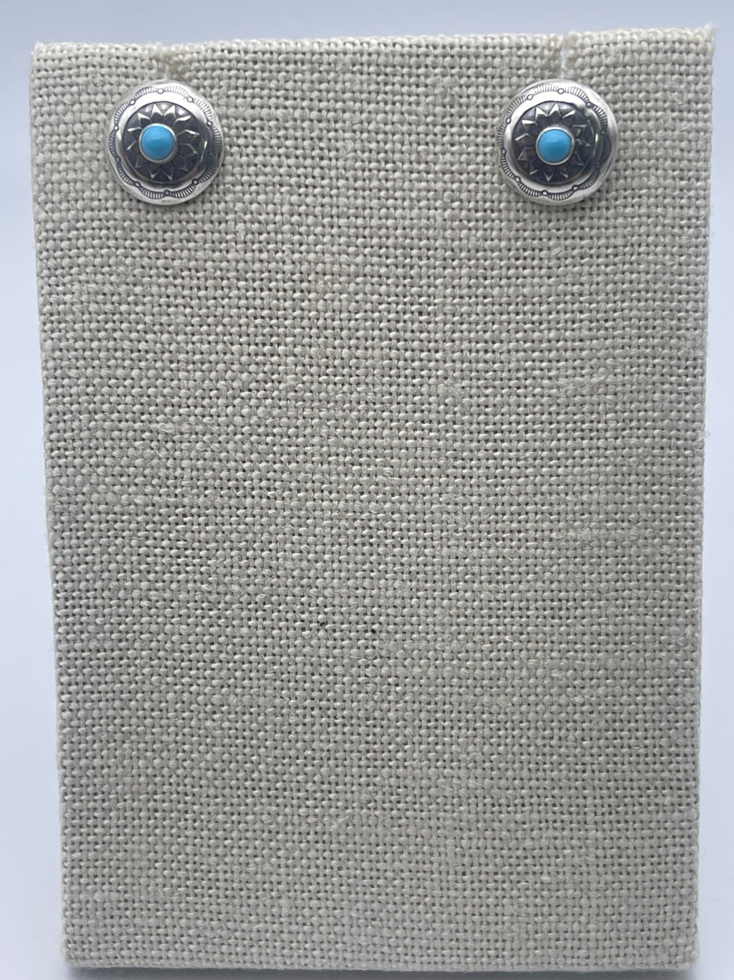 Turquoise Sterling Silver Stud Earrings.