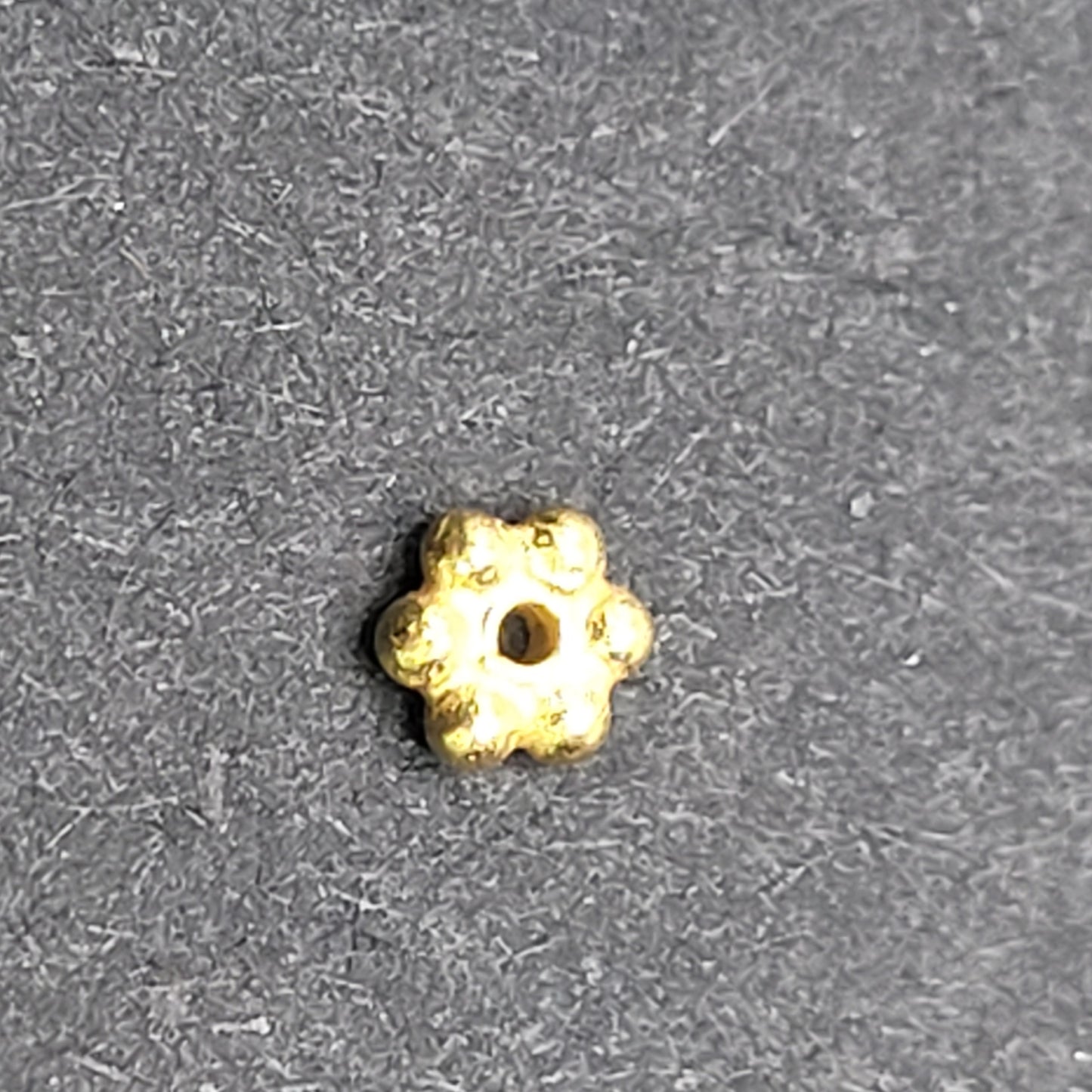 Vermeil Daisy Spacer Extra Small Bead Sold Individually.