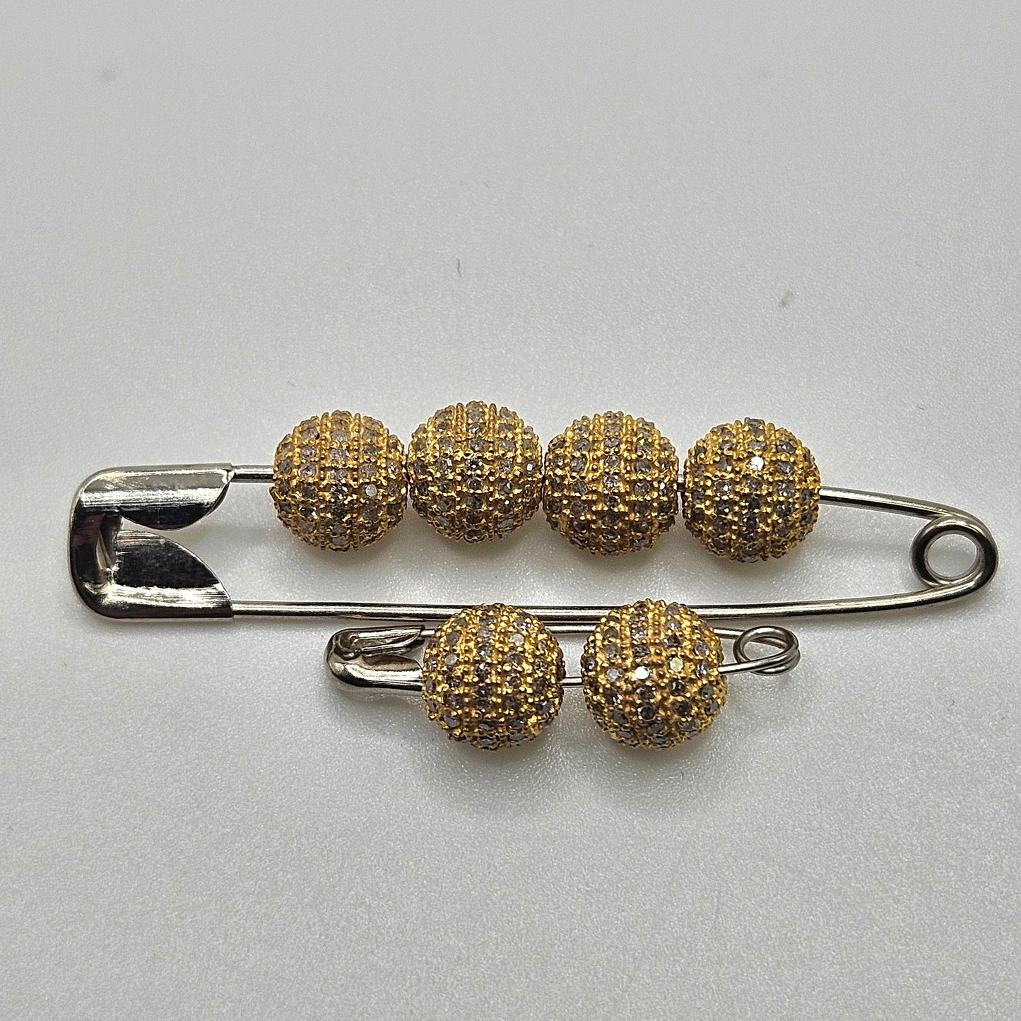 Vermeil Diamond 9mm Beads.