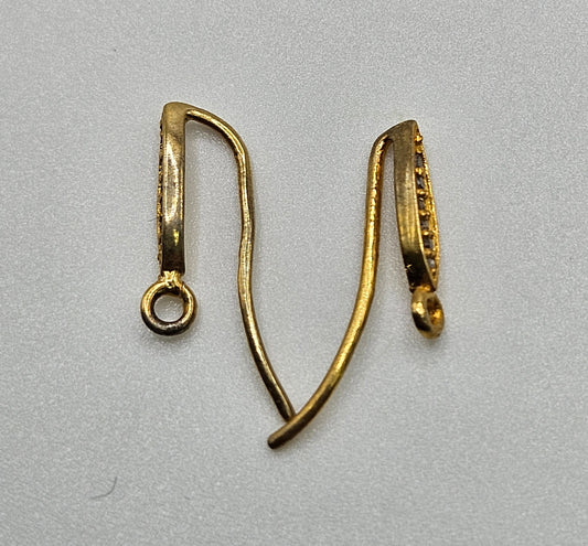 Vermeil Diamond Earring Wire Pair.