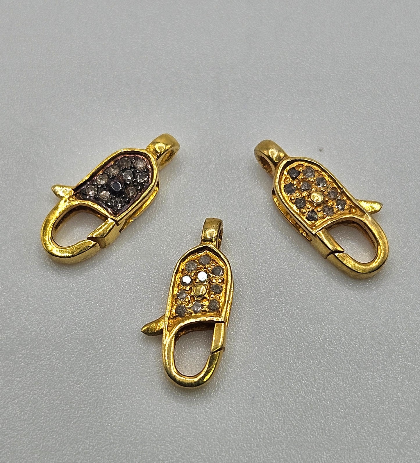 Vermeil Diamond Lobster Clasp.