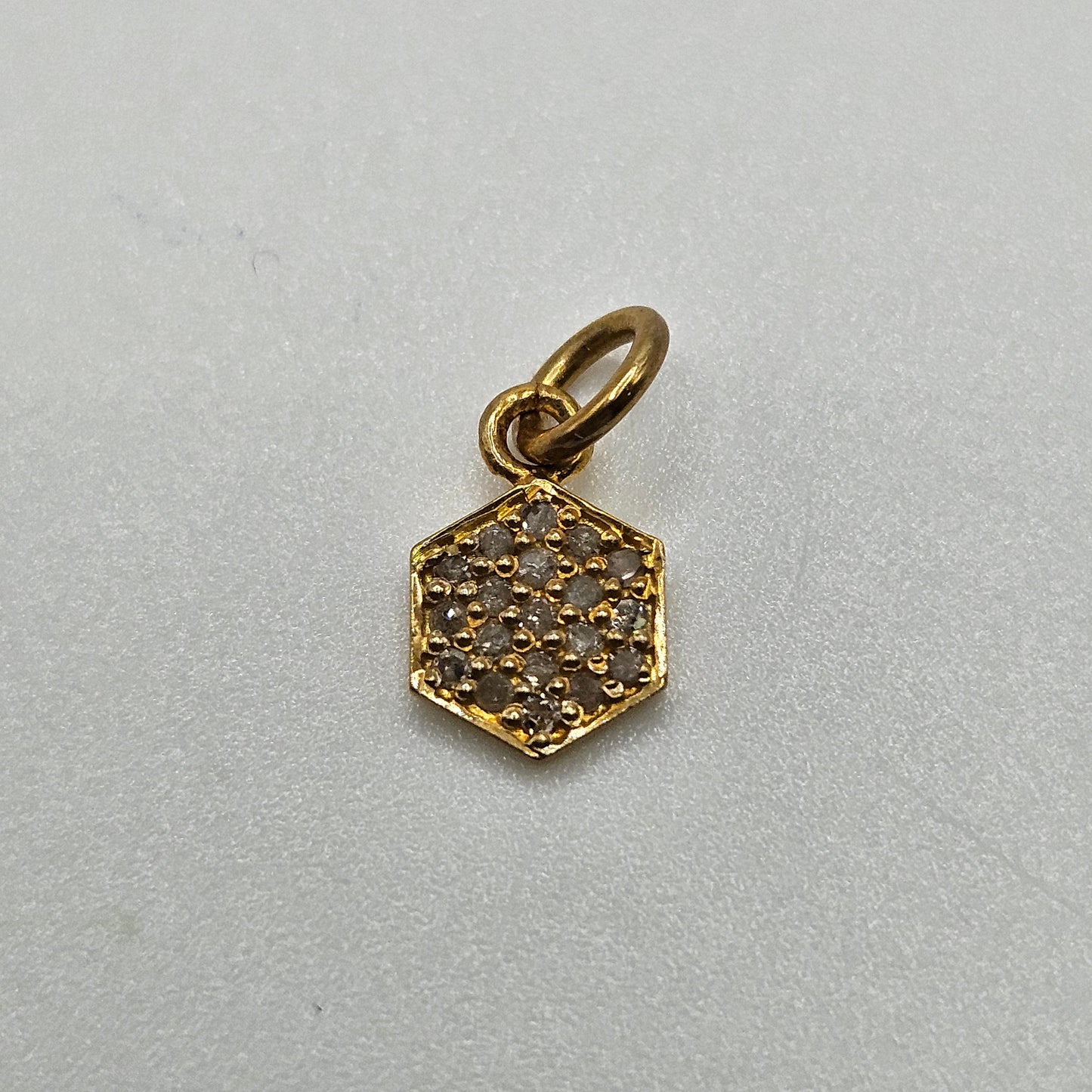 Vermeil Diamond Octagon Pendant.
