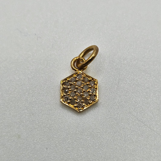 Vermeil Diamond Octagon Pendant.