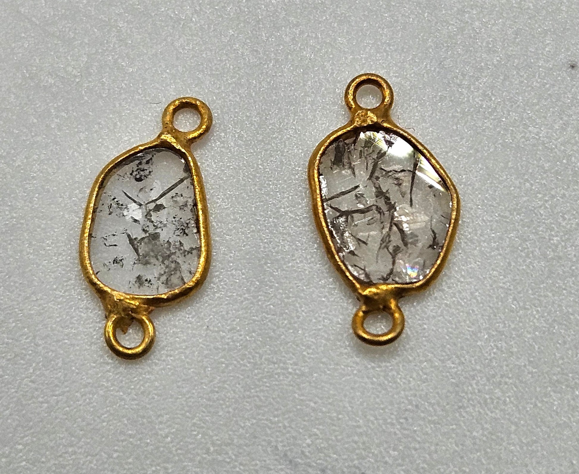 Vermeil Diamond Slice Connector.