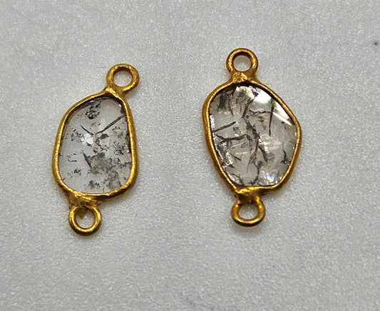 Vermeil Diamond Slice Connector.