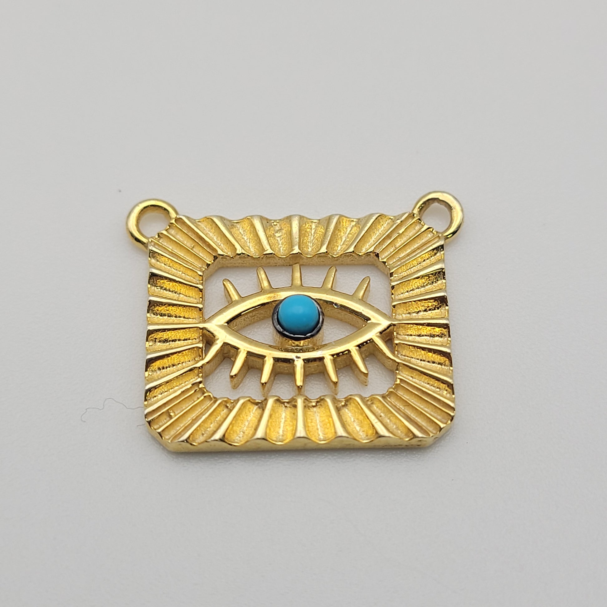 Vermeil Evil Eye Pendant.