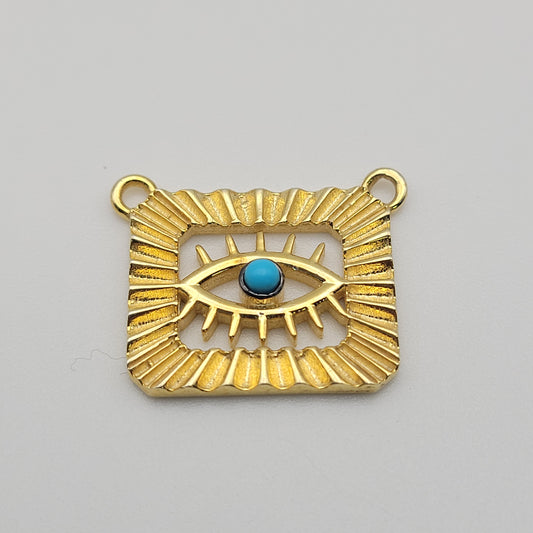 Vermeil Evil Eye Pendant.