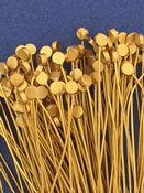 Vermeil Headpin with Flat Circle 3 inch.