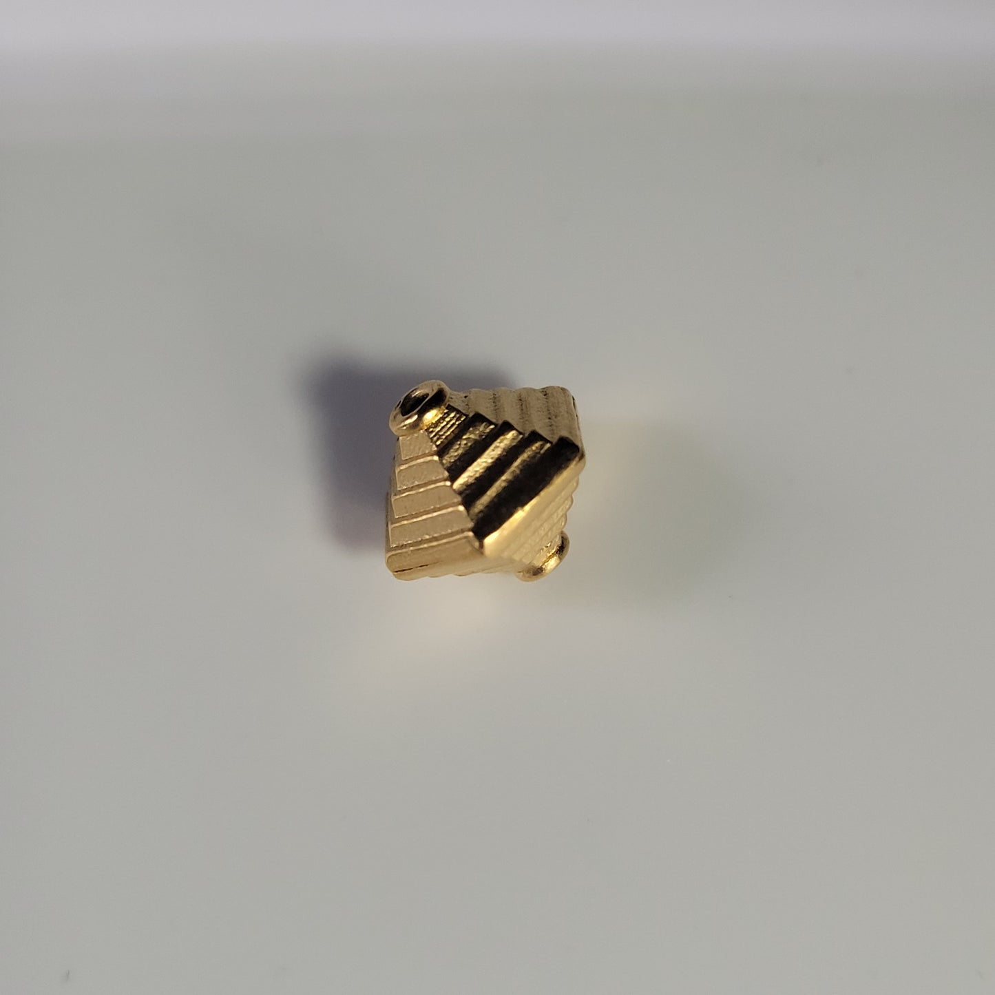 Vermeil Pyramid Spacer Bead.