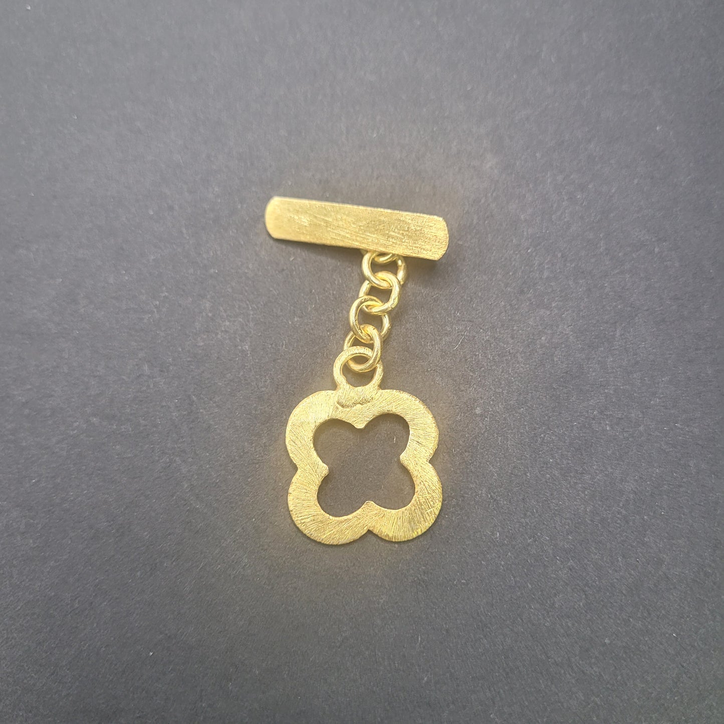 Vermeil Quatrefoil Toggle Clasp.