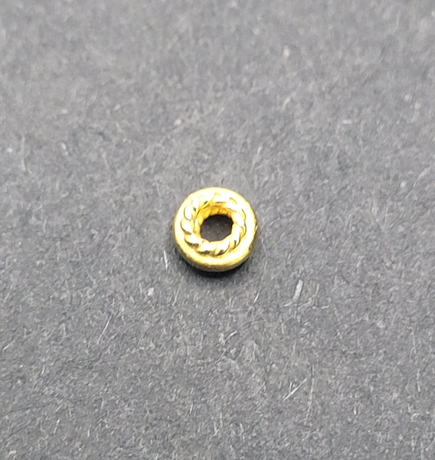 Vermeil Rondelle Spacer Bead Sold Individually.