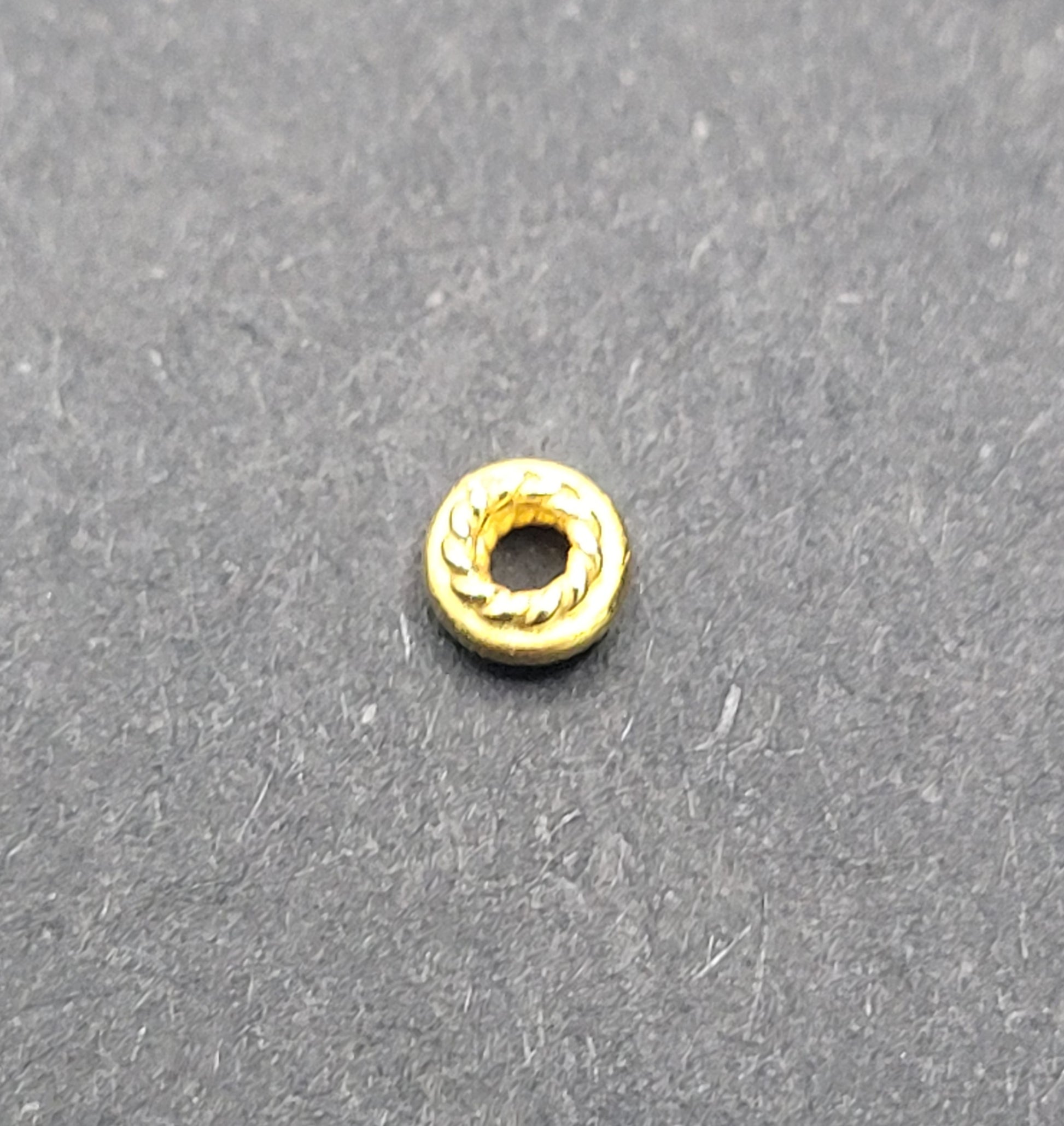Vermeil Rondelle Spacer Bead Sold Individually.