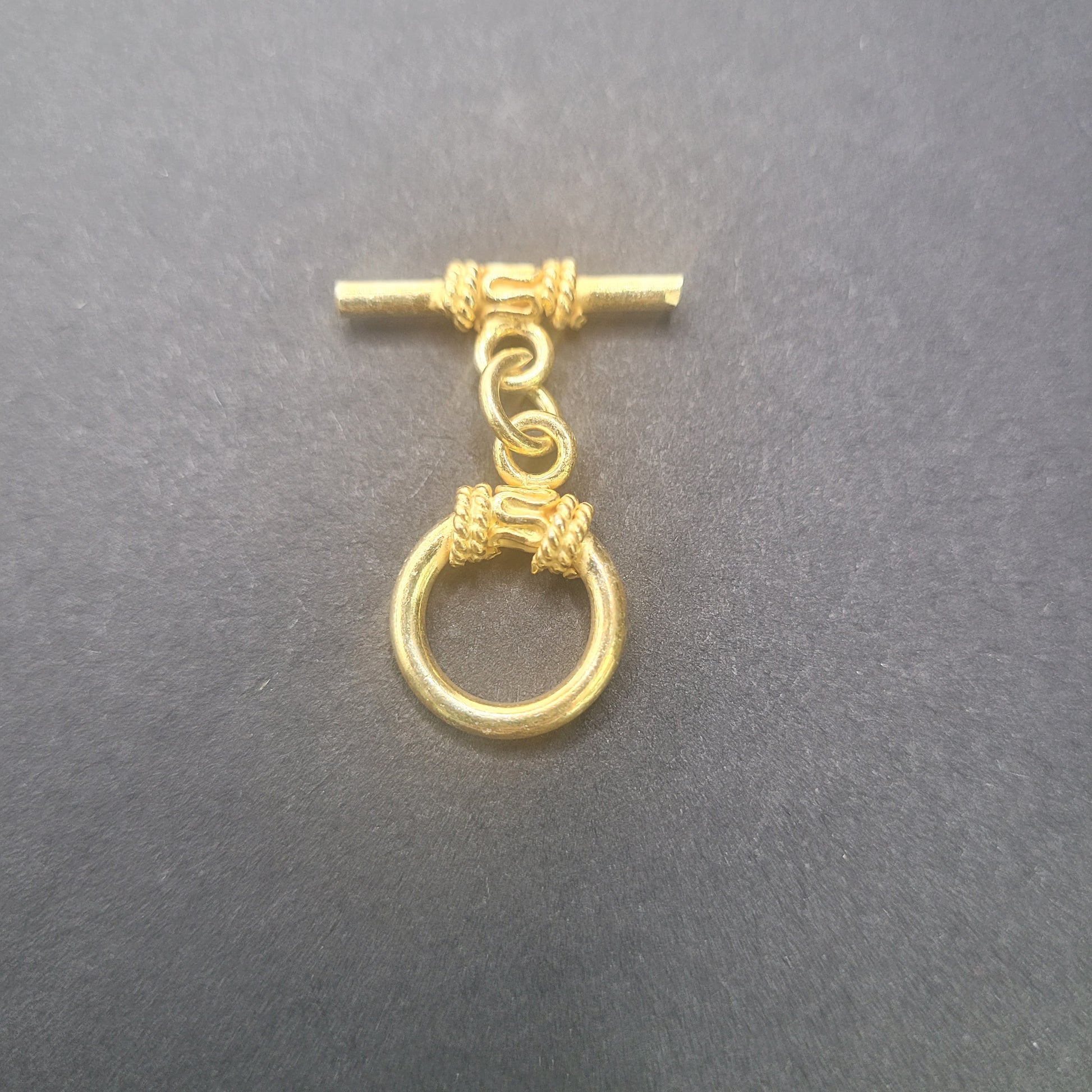 Vermeil Swirl Design Toggle Clasp.