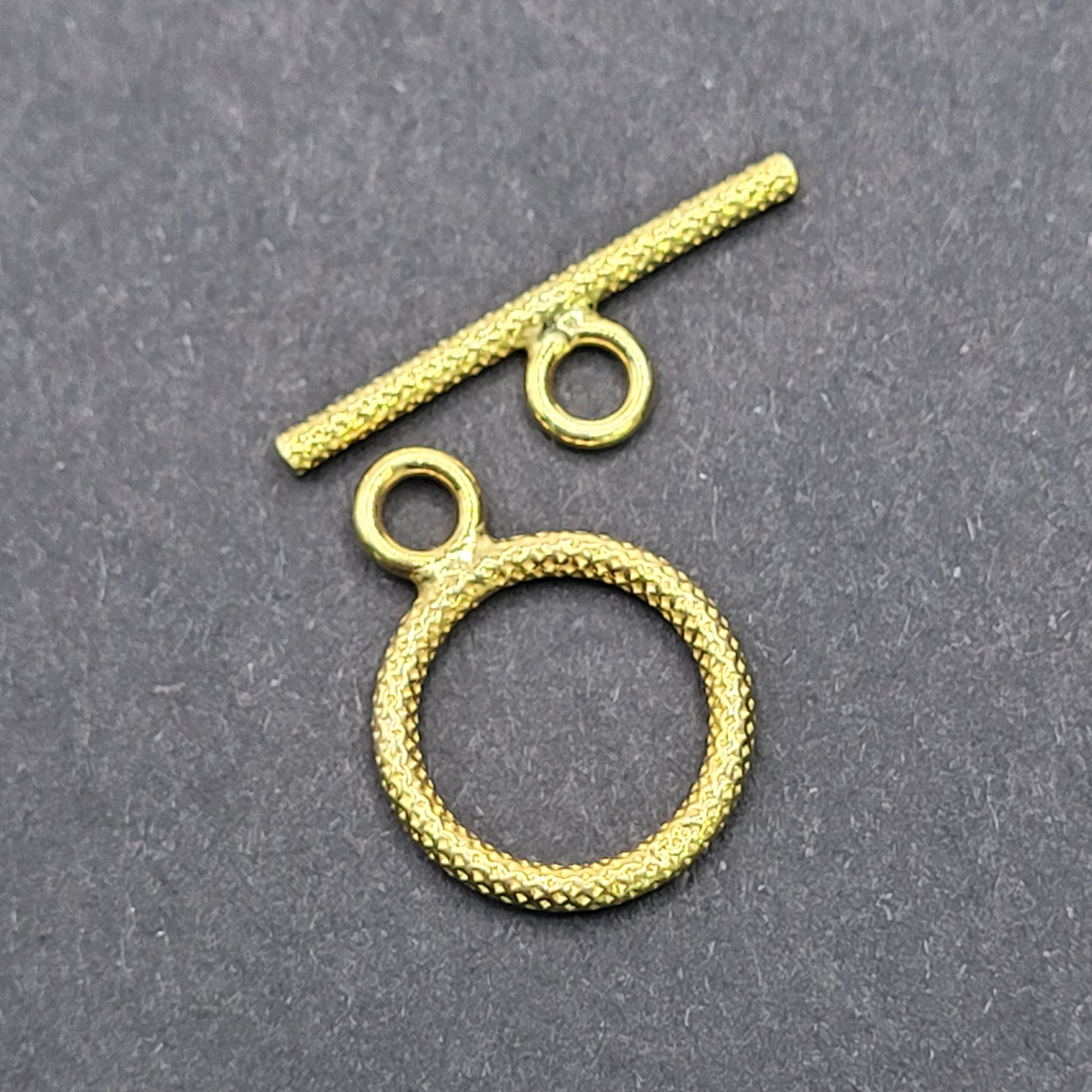 Vermeil Textured Toggle Clasp