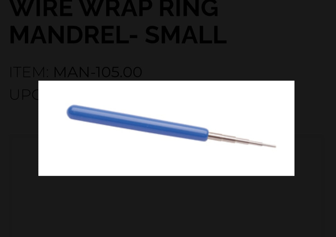 WIRE WRAP RING MANDREL SMALL.