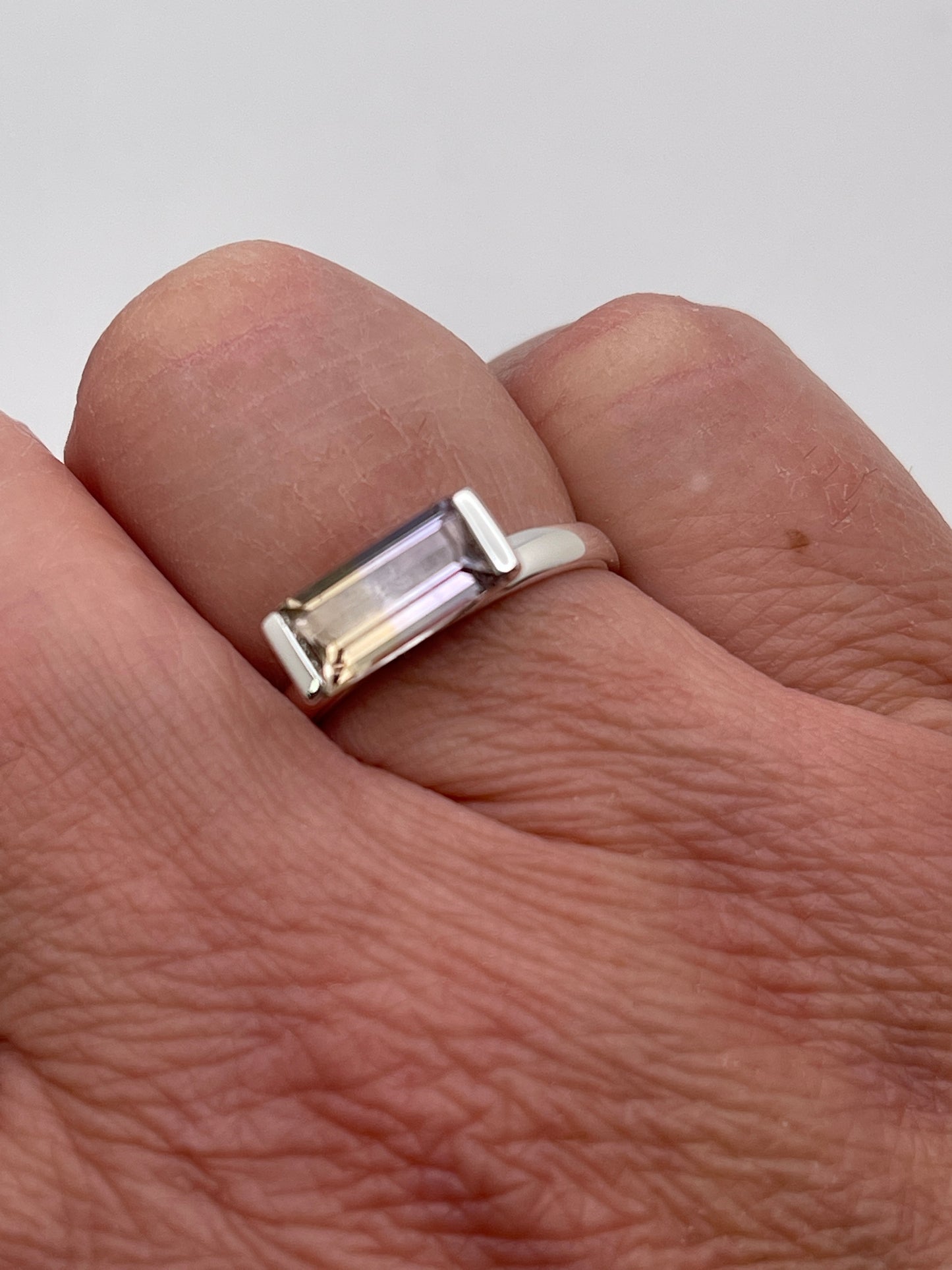 Ametrine Rectangle Sterling Silver Ring