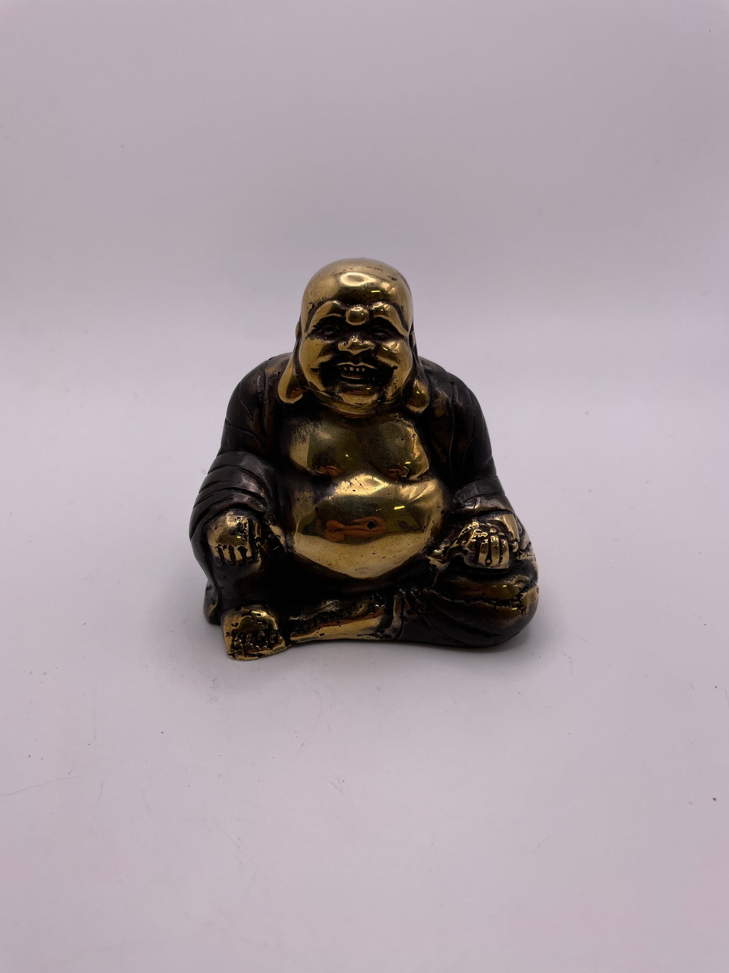 Happy Buddha Statuette Brass