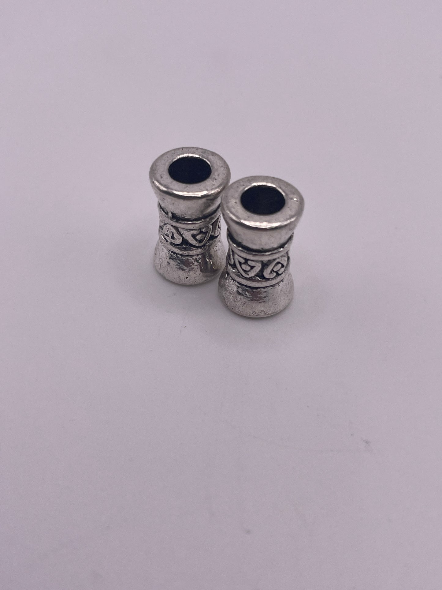 Pewter Cylinder Bead 1.30