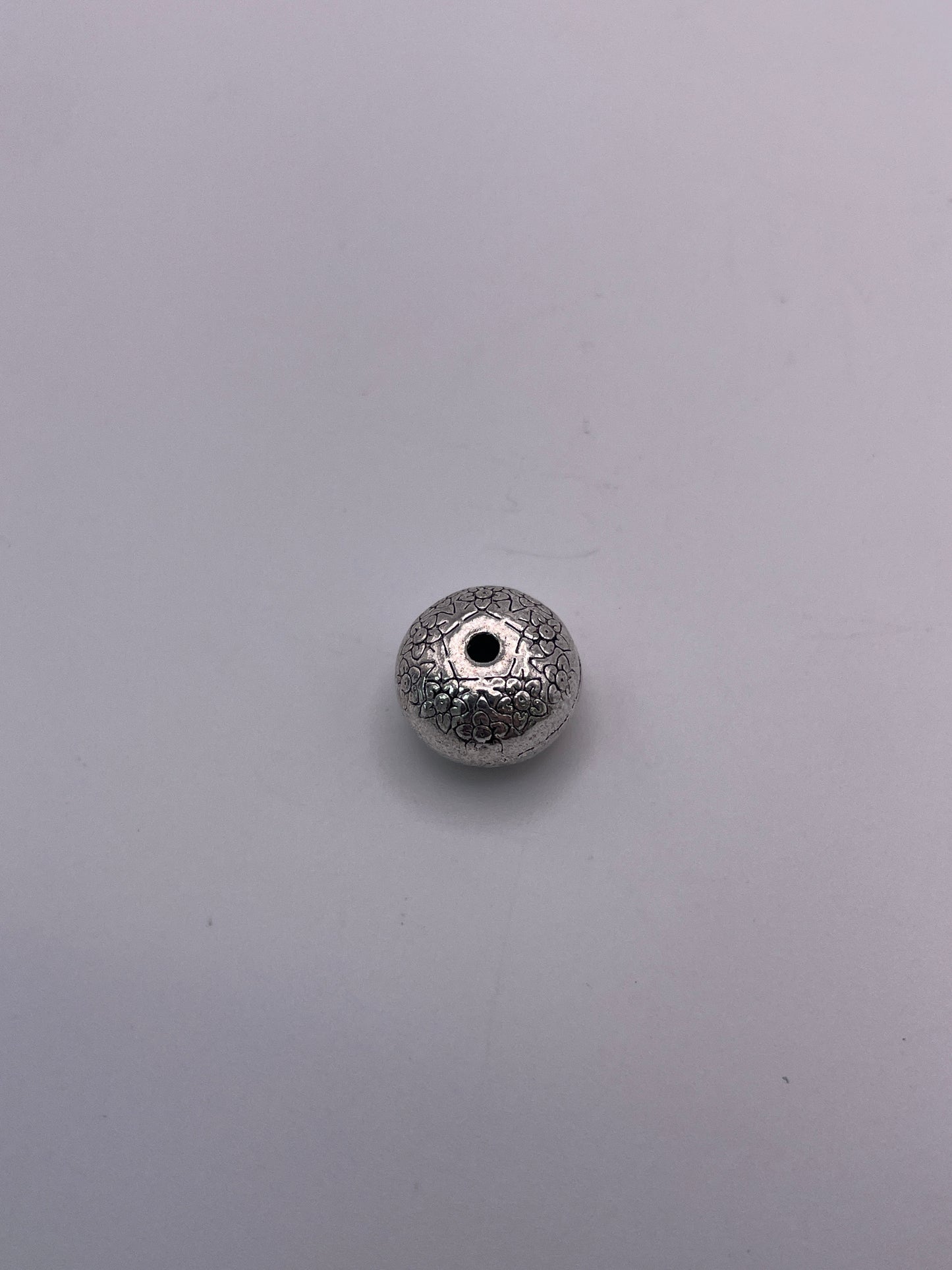 Pewter Flower Mandala Bead 1.2