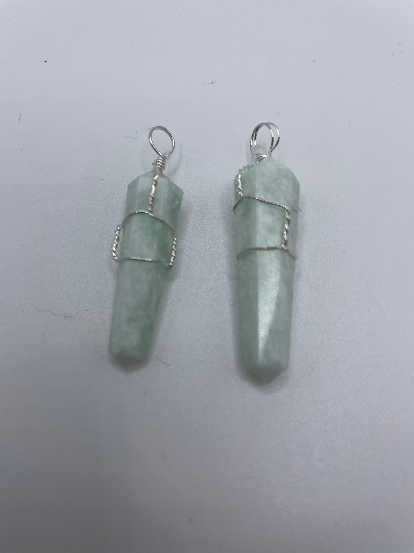 Amazonite Wire Wrapped Point Pendant