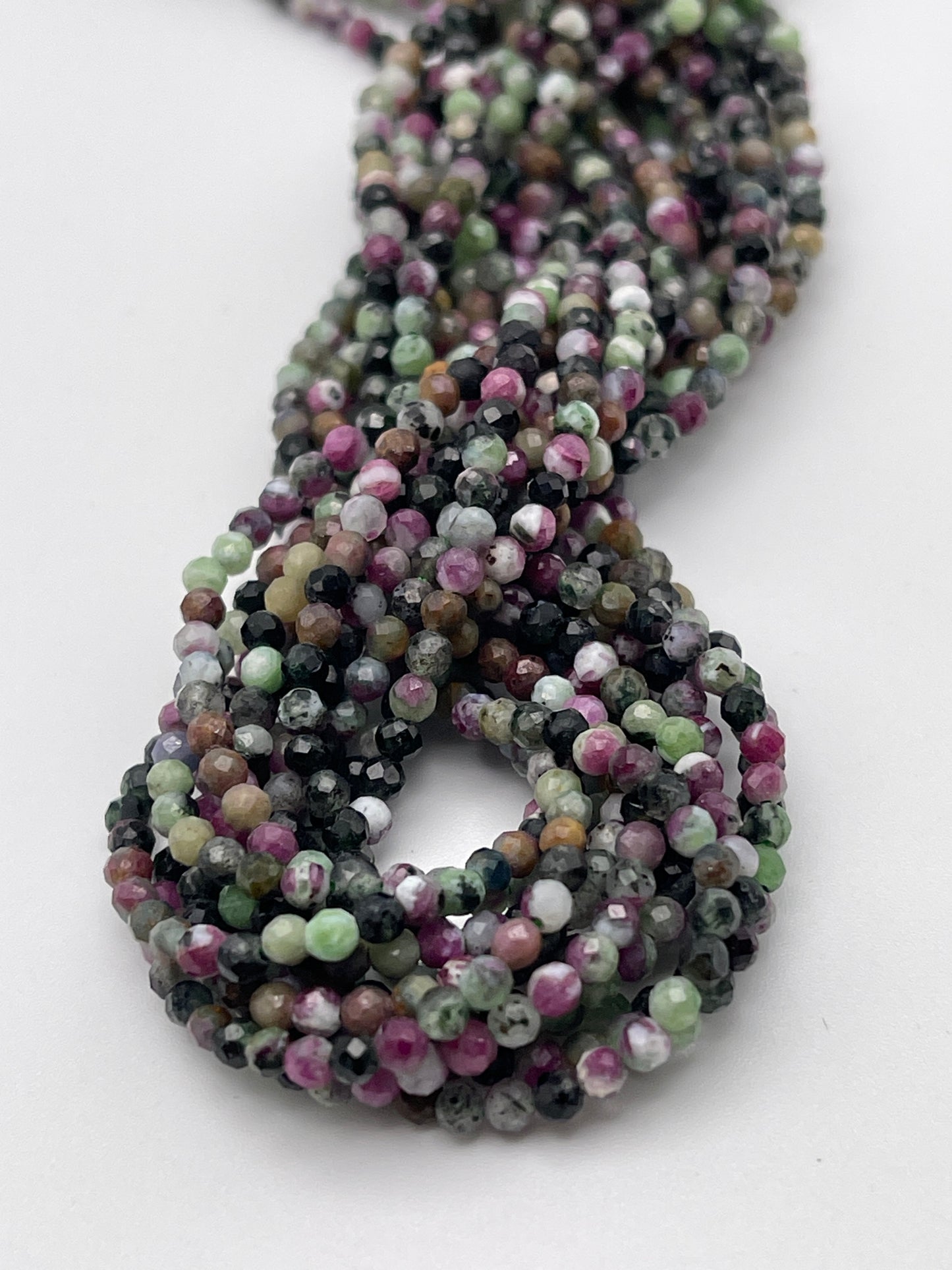 2mm Ruby Zosite Faceted Round