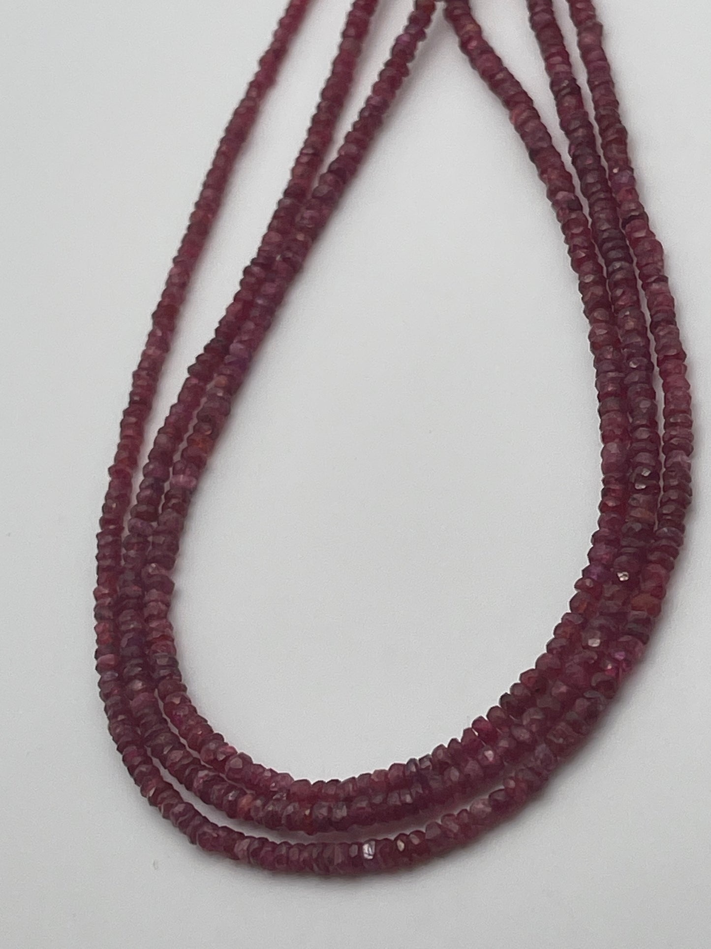 2mm Red Spinel Faceted Rondell