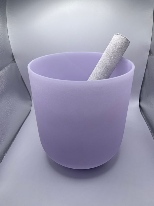 Amethyst & Quartz Alchemical Infusion Crystal Singing Bowl 6” A